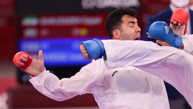 Photo of صعود گنج‌زاده به نیمه نهایی کاراته المپیک/ هفتمین مدال ایران قطعی شد